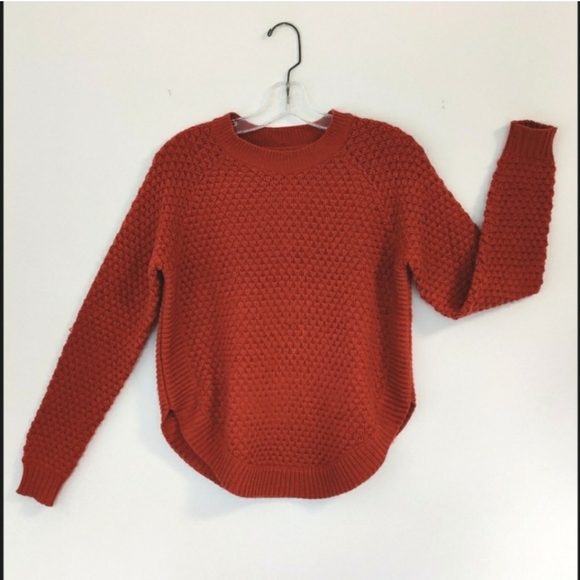 Vero Moda knit sweater rust russet orange, fall sweater, small sweater - Picture 3 of 6